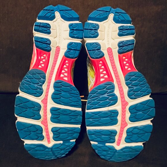 Mint Condition Asics GEL NIMBUS 17 Orange Turquoise White Womens 8 US 39.5 EUR - Picture 10 of 12